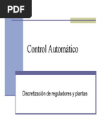 Control Discretizacion de Controladores y Plantas