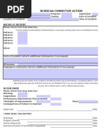 Corrective Action Form