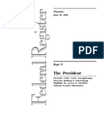 Executive Order: Defense and National Security: Classified National Security Information Strengthening Eligibility Processes For Access (EO 13381)