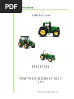 Lista de Precios Tractores JOHN DEERE PDF