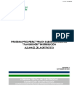 Pruebas Preoperativas en SE de Distribucion y Transmision