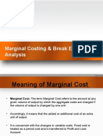 Break Even Point Analysis