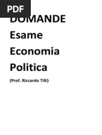 DOMANDE Esame Economia Politica