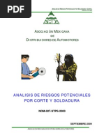 Analisis de Riesgos Por Corte y Soldadura Nom-027-Stps-2000