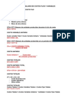 Formulario de Costos Fijos y Variables