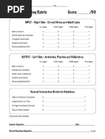 Interactive Notebook Rubric