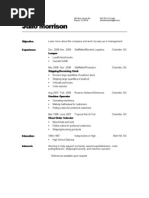 Resume of Johnstonsmyrna