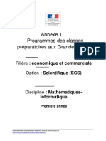 Programme Maths ECS 1ère Année