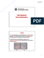 Recristallisation Et Temperature de Fusion