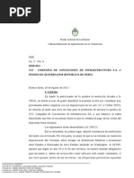 Compañia de Concesiones de Infraestructura (Pedido de Quiebra, Perú, Laudo CIADI)