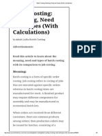 Batch Costing - Meaning, Need and Types (With Calculations)