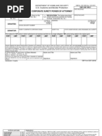 U.S. Customs Form: CBP Form 5297 - Power of Attorney