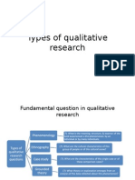 Types of Qualitative Research