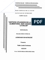 Aditivos Utilizados en La Industria Alimentaria, Que Causan Daños A La Salud