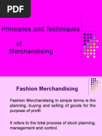 Principles and Techniques of Merchandising