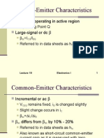 Common-Emitter Characteristics: Transistor Operating in Active Region Large-Signal or DC