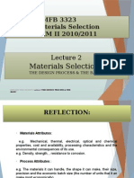 BMFB 3323 Materials Selection SEM II 2010/2011