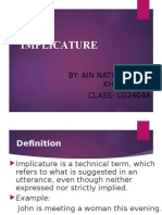 Implicature Prgmatics