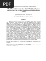 The Effect of Neuromuscular Control Training Program On Perceived Pain Level of PFPS Athlete