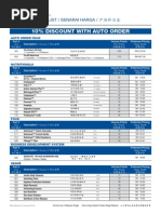 10% Discount With Auto Order: Price List / Senarai Harga / 产品价目表