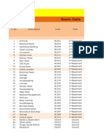 Amina Hospital Room Data Sheet