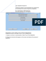 Adaptation Point Setting (Touch Point Adaptation)