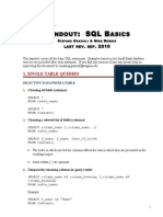 SQL Handout