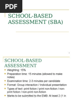 School-Based Assessment (Sba)