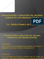 Socialización o Inducción Del Recurso Humano