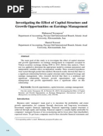 The Effect of Growth Opportunities and Capital Structure To Earning Management