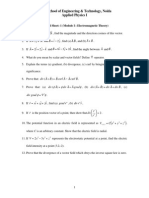 Tutorial Sheet Engineering Physics