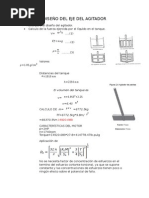 Diseño Del Eje Del Agitador
