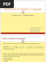 Evaluación de Habla y Lenguaje