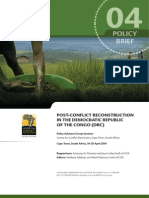 Post-Conflict Reconstruction in The Democratic Republic of The Congo (DRC)