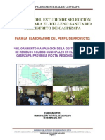 Informe Del Estudio de Seleccion de Sitio - Caspizapa PDF