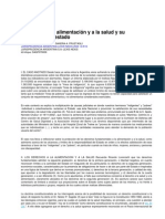 El Derecho A La Alimentacion y A La Salud