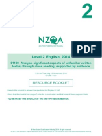 2014 Ncea Unfamiliar Resource