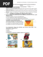 Evaluación de Ciencias Estructura de La Tierra