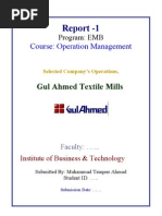 Operation Management Report by M.tauqeer