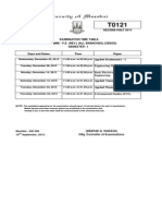 Exam Schedule 2015