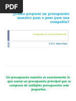 Cómo Preparar Un Presupuesto Maestro Paso A PDF