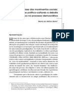 Mulheres - Atrizes Dos Movimentos Sociais: Relações Político-Culturais e Debate Teórico No Processo Democrático