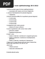 Prometric Exam Ophthalmology 28-3-2013