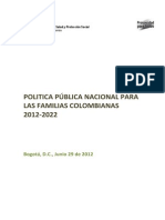 APolitica Publica Familias Colombianas 2012 - 2022