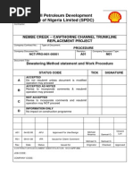 Pipeline Systems Dewatering Method Statement and Work Procedure - Rev - A01