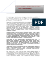 1998-José Hierro-Discurso de Ceremonia de Entrega Del Premio Cervantes