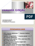 Trauma Ginjal: Sub Bagian Urologi Bagian/Smf Bedah FK Uns/Rsud Dr. Moewardi