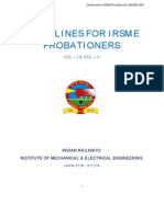 Instructions To Probationers IRSME