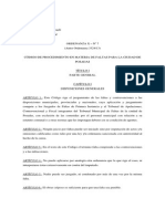 Codigo de Procedimiento en Materia de Faltas para La Ciudad de Posadas