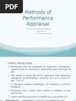 Methods of Performance Appraisal